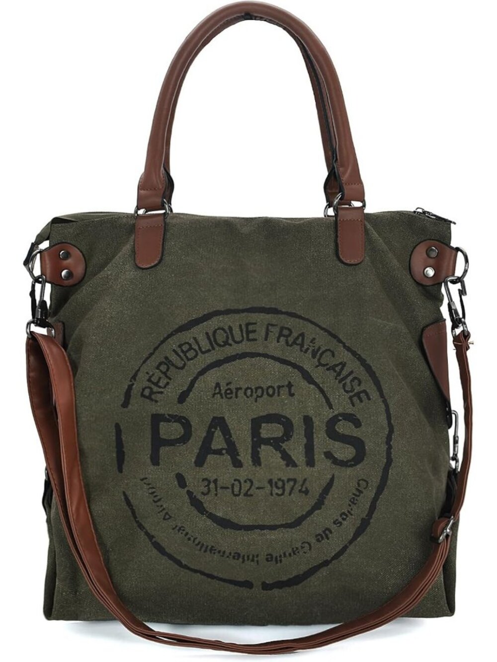 Large Canvas Tote Bag for Women - Zippered Crossbody, Laptop & Hobo Style
